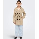 ONLY GIRLS - Trenchcoat - Zwart - Katoen-Polyestermix
