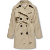 ONLY GIRLS - Trenchcoat - Zwart - Katoen-Polyestermix