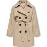 ONLY GIRLS - Trenchcoat - Zwart - Katoen-Polyestermix