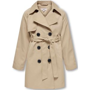 ONLY GIRLS - Trenchcoat - Zwart - Katoen-Polyestermix