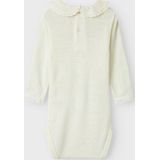 Merino Wol - Romper - Lange Mouwen - Knoopsluiting - Drukknoopsluiting in het Kruis