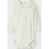 Merino Wol - Romper - Lange Mouwen - Knoopsluiting - Drukknoopsluiting in het Kruis