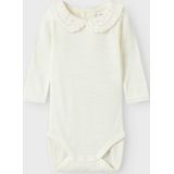 Merino Wol - Romper - Lange Mouwen - Knoopsluiting - Drukknoopsluiting in het Kruis