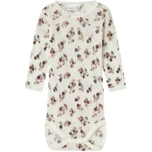 NAME IT BABY - NBFWANG - Romper - Offwhite/Oudroze - Wol met Bloemenprint