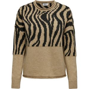 Only Onljade Zebra Ls o-Neck Cc Knt Dames Trui