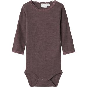 Name It - Romper - Sparrow m. Pointelle - Wol