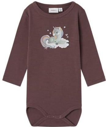 Name It Romper L/æ - Wol - NbfWillitus - Sparrow - Name It - 50 - Romper L/S