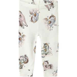 Name It Leggings - Wol - NbfWillitus - Snow White m. Eenhoorns - Name It - 50 - Leggings - Wol