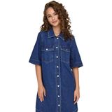 ONLY - ONLBELLE BUTTON DRESS - Jurk - Donkerblauw - Katoen