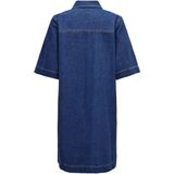 ONLY - ONLBELLE BUTTON DRESS - Jurk - Donkerblauw - Katoen