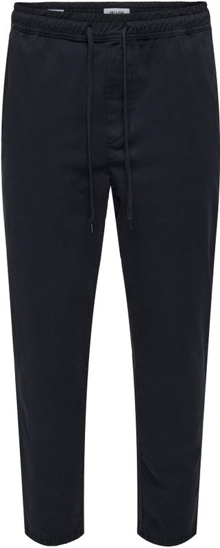 Onslinus - Tapered Fit - Broeken - Zwart - Elastische Tailleband, Zijzakken