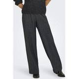 Only - Elise Wide Pull-Up Broek - Donkergrijs - Dames - Regular Fit