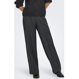 Only - Elise Wide Pull-Up Broek - Donkergrijs - Dames - Regular Fit