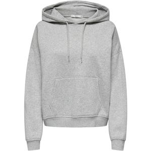 Hoodie - Light Grey Melange - Capuchon Met Trekkoord - Kangoeroezak