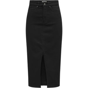 Tous - Denim Rok - Blauw - Midi Lengte - Riemlussen, Split Aan Voorkant