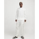 Shirt - Linnen - Relaxed Fit - Overhemdkraag - Lange Mouwen - Knoopsluiting