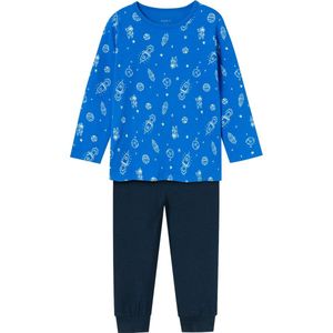 NAME IT MINI Pyjama NMMNIGHTSET Donkerblauw/Blauw