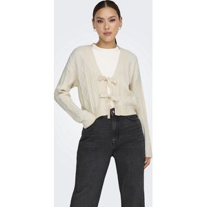 Only Onlkatia Ls Cable v Neck Cardi Knt Nca Dames Vest Whitecap Gray Melange