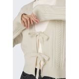 Only - Onlfia Ls String Cardigan - Grijs - Katoen