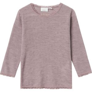 Name it - Nmfwang Wool Needle Ls Top Solid Noos - Meisjes - Lange Mouwen Shirts