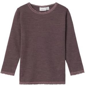 Name it - Nmfwang Wool Needle Ls Top Solid Noos - Meisjes - Lange Mouwen Shirts