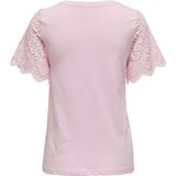 Only T-shirt Onlebba Life S s Lace Top Jrs 15324887 Pirouette Dames
