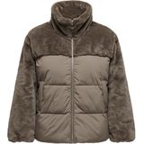 Carwanja - Puffer Jacket - Imitatiebont - Hoge Hals - Lange Mouwen - Winddichte Stormmanchetten