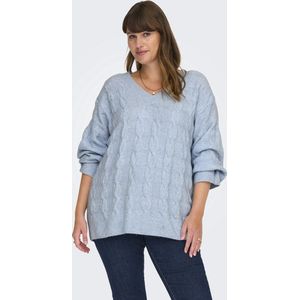 Only Carmakoma Carjeanett Life Cable v-Neck Knt =
