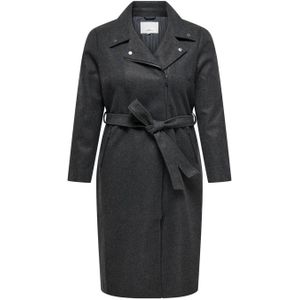 ONLY CARMAKOMA Langmantel CARAUGUSTA LIFE BIKER COAT OTW mit Biker Details