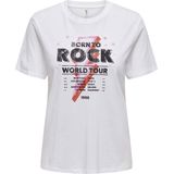 Shirt - LUCIA - Jersey - Ronde Hals - Kwartmouw - Normale Pasvorm