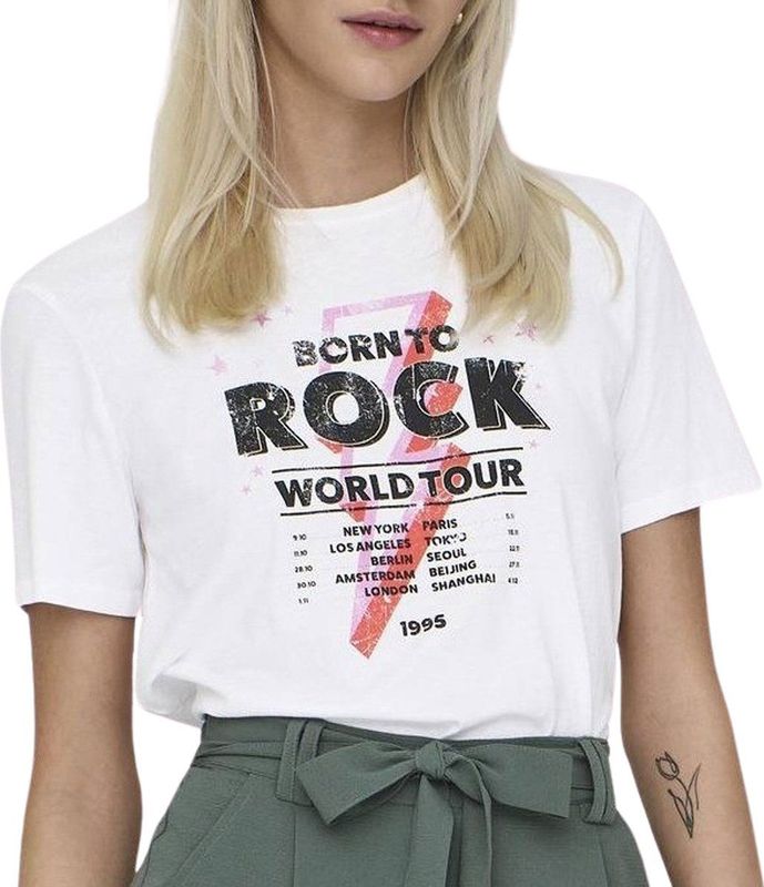 Shirt - LUCIA - Jersey - Ronde Hals - Kwartmouw - Normale Pasvorm