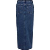 PIECES Pcjessie Hw Ankle Denim Rok Noos Exp Damesrok, Medium blauwe denim