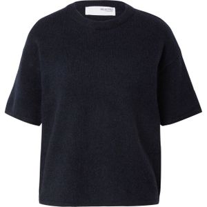 Gebreide Trui - Effen - Knitwear - Losse Pasvorm - Halve Mouw