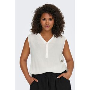 Ecru blouse zonder mouwen