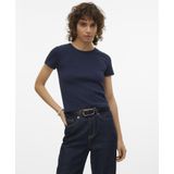 Vmchloe - T-shirt - Zwart - Katoen - Korte Mouwen - O-hals