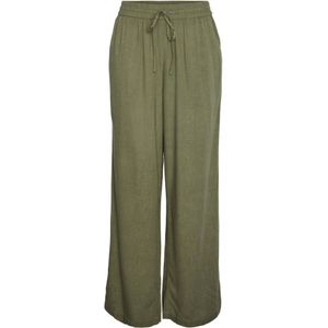 Pieces - Broek - Deep Lichen Green - 70% Viscose 30% Linnen