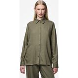 Pieces - Blouse - Deep Lichen Green - Viscose/Linnen - Relaxte Fit