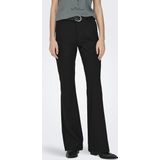Only ONLTRAVEL MW FLARED PANT TLR dames broek zwart (Maat: 38-34)