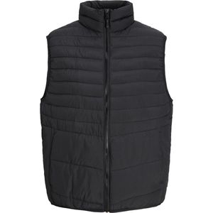 Puffervest - Zwart - 100% Polyester - Mouwloos Met Hoge Kraag