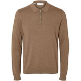 Gebreide Trui - Polo Hals - Lange Mouwen - Regular Fit - 50% Katoen, 50% Biologisch Katoen