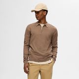 Gebreide Trui - Polo Hals - Lange Mouwen - Regular Fit - 50% Katoen, 50% Biologisch Katoen