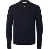 Gebreide Trui - Polokraag - Lange Mouwen - Regular Fit - 50% Katoen, 50% Biologisch Katoen