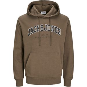 Jack& Jones - Jjecaleb Varity Weat - Hoodie - Bruin - 70% Katoen, 30% Polyester