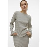 VERO MODA - Vmlena Ls Boatneck Blouse - Blouse - Zwart - Tencel