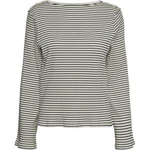 VERO MODA - Vmlena Ls Boatneck Blouse - Blouse - Zwart - Tencel