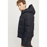 Jack & Jones Jjbuild Puffer Jacket bufferjas voor heren, zwart.
