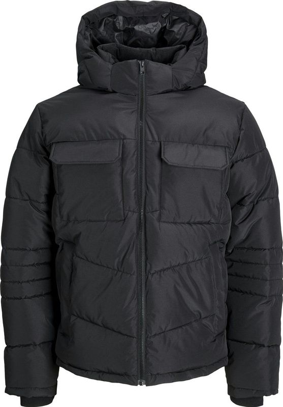 Jack & Jones Jjbuild Puffer Jacket bufferjas voor heren, zwart.