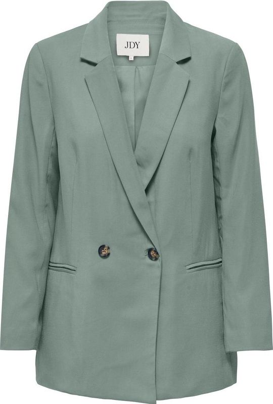 Jacqueline de Yong - Solde Blazer - Zwart - Viscosemix - Knoopsluiting