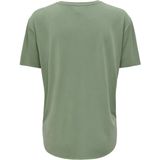 Only T-shirt Onlfree Life S s Print Top Box Jrs 15325533 Hedge Green untamable Dames
