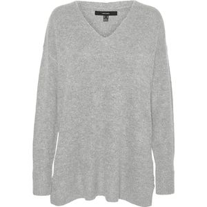 VERO MODA Vmfiluca Ga Noos Lange damestrui met V-hals (1 stuk), Lichtgrijs chinees